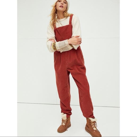 Free People Josephine Corduroy Jumpsuit Overall - Picture 1 of 8